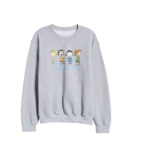 NWT Peanuts x Girl Gang Grey Oversized Sweatshirt Medium